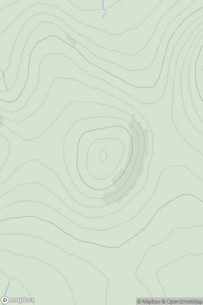 Thumbnail image for Beinn Bhearnach [Lewis and Nearby Islands] showing contour plot for surrounding peak